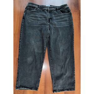 Lane Bryant Women's High Waist Black Jeans‎ Plus 18 Dark Wash Stretch vintage